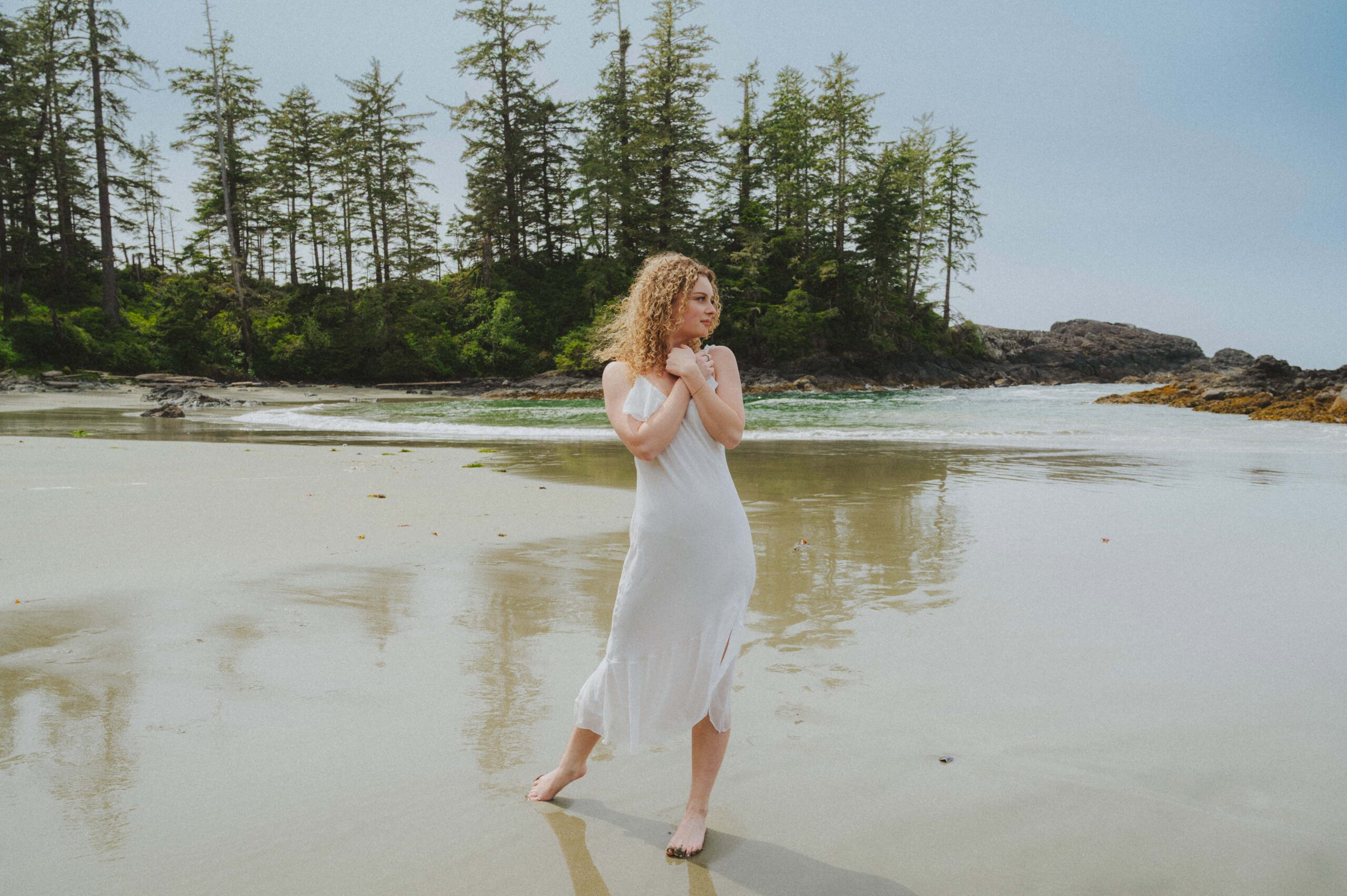 Women on Ucluelet Beach Photoshoot